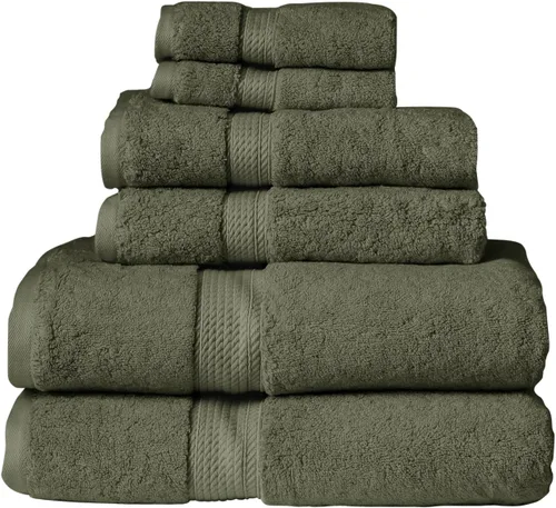 Vista 151 de BNM Toallas de Algodón Egipcio de Peso Pesado, Ideales para Baño, Ducha, Spa, Hotel, 800 GSM, Toallas Faciales/de Aseo, Toallas de Mano, Toallas