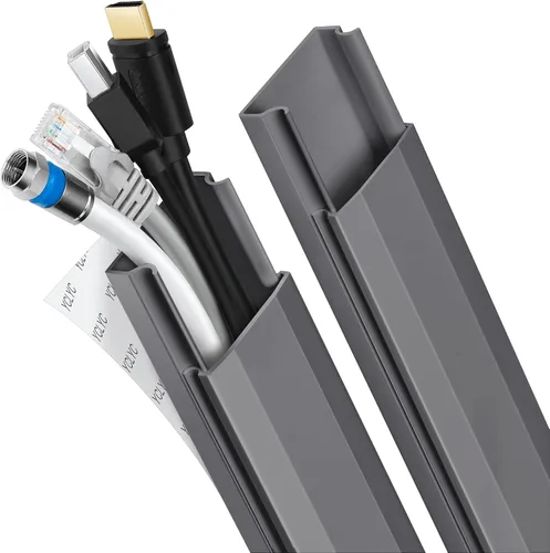 Vista 12 de Funda para cable de 62.8" para pared, cubierta de cable beige para pared, kit de cubierta de cable pintabla para pared, ocultadores de cable
