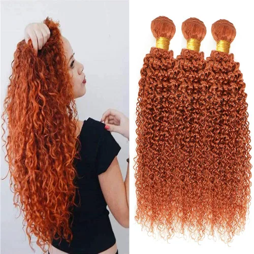 Vista 146 de #30 - Paquetes de cabello humano rizado marrón Jerry, 3 paquetes, 20, 22 30# Jerry rizado
