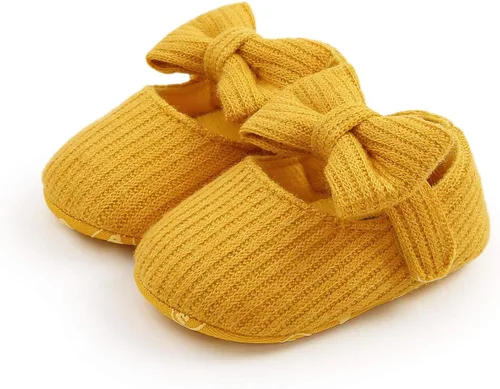 Vista 7 de Zapatos planos Mary Jane para bebés y niñas, con lazo, floral, princesa, vestido de boda, zapatos suaves para recién nacidos, cuna para primeros