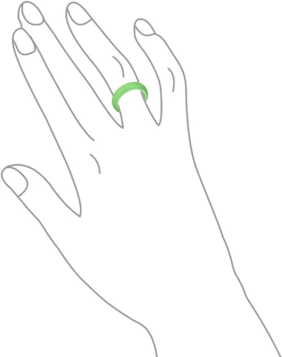 Vista 3 de Anillo de eternidad apilable simple para mujeres y adolescentes con colores teñidos azul, rosa, dorado, verde, piedra preciosa de jade, piedra natal