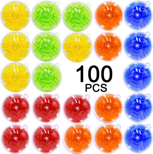 Vista 2 de Nothers Rompecabezas 3D Maze Brain Teaser, juego de 6 piezas, estilo moderno, edades de 6 a 12 años, colores brillantes, nivel principiante