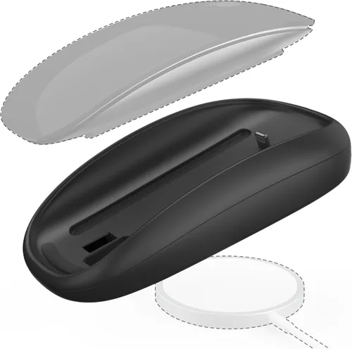 Vista 7 de Cargador de ratón TATOFY Compatible con Magic Mouse 2 (USB-C) Agarre con soporte de carga inalámbrica, base ergonómica (Negro)