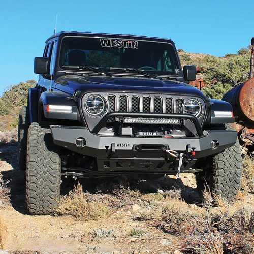 Vista 12 de Westin 59-80115 WJ2 parachoques delantero de ancho completo para Wrangler JL 2018-2026 Gladiator 2020-2026