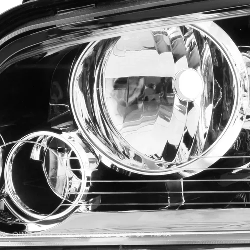Vista 4 de AKKON - Compatible con Dodge Charger 2006-2010 [estilo halógeno] Faro cromado izquierdo+Ritght par faros de repuesto [Halogen Style] Chrome
