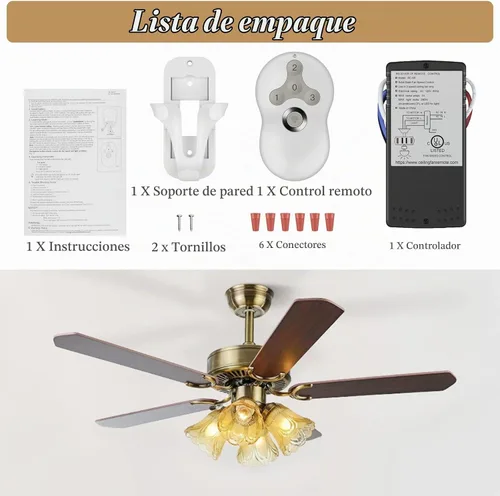 Vista 8 de Kit de control remoto universal para ventilador de techo, ventiladores de control de 3 velocidades con regulador de intensidad Compatible