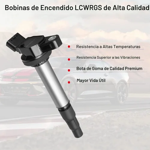 Vista 2 de Paquete de 4 bobinas de encendido para 1.8 L4 Toyota Corolla Prius Matrix Scion XD 2009 2010 2011 2012 2013 2014 2015 2016 2017 bobinas 1.8L OE#