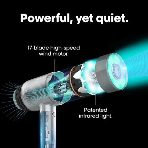 Vista 9 de Secador de Pelo AirLight Pro - Aumentado con Luz Infrarroja, Probado en Todo Tipo de Cabello, Secado Rápido Sin Daño