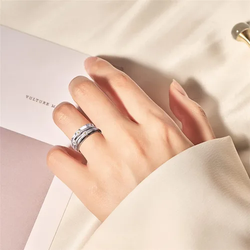 Vista 17 de Anillo giratorio para aliviar la ansiedad con margaritas You Are My Sunshine Flower Fidget Ring de plata esterlina TDAH para aliviar el estrés