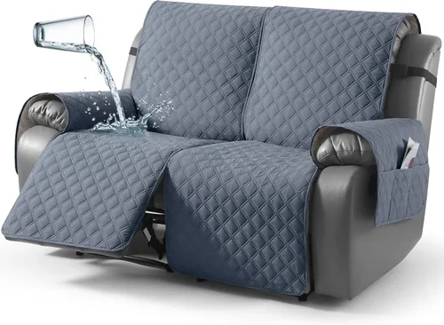 Vista 33 de TAOCOCO - Funda antideslizante para silla reclinable, funda para sofá, funda para silla reclinable pequeña con correas elásticas, protector