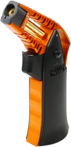 Vista 9 de Antorcha Scorch Torch de 6.75" de aluminio, ajustable, recargable con butano, fabricada con CNC, portátil, en caja de regalo (Rojo #1)