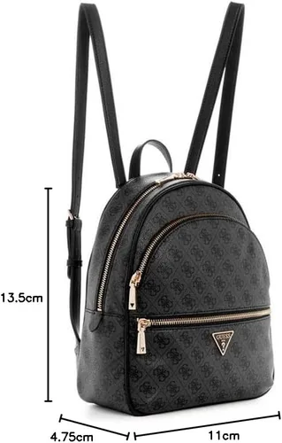 Vista 8 de GUESS Mochila grande Manhattan para mujer, Coal Logo