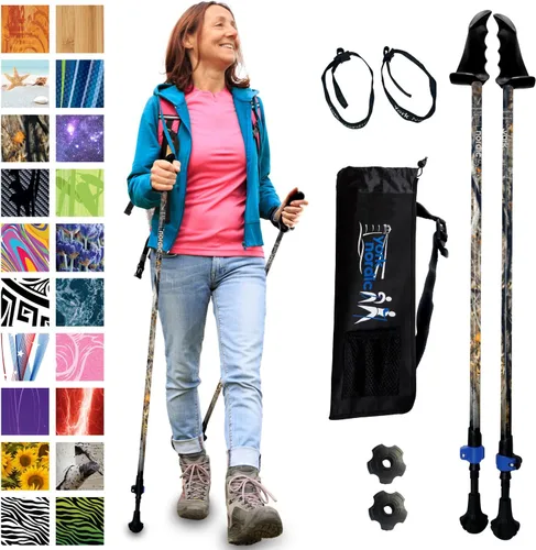 Vista 37 de York Nordic Motivator - Bastones de caminata para equilibrio y rehabilitación - Agarres de estabilidad patentados - Ligeros, ajustables y plegables