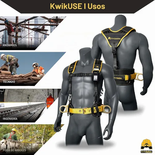Vista 7 de KwikSafety - Charlotte, NC - BEAVER TAIL Safety Belt for Positioning Lineman Ironworker Cushioned Support