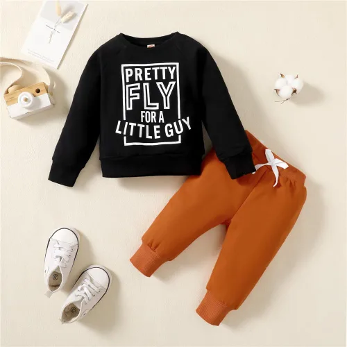 Vista 7 de Ropa de bebé para bebé, sudadera de manga larga y pantalones, trajes de otoño e invierno