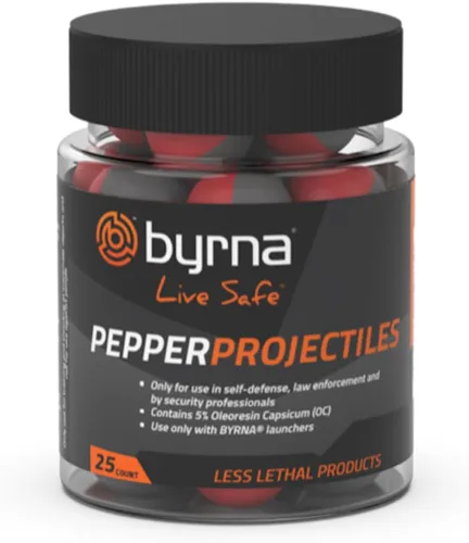 Vista 5 de Byrna Pepper Projectiles - Rondas de proyectiles de pimienta de autodefensa para lanzadores Byrna Launchers, bolas de spray de pimienta no letales