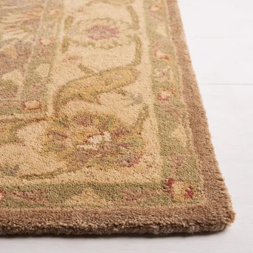 Vista 4 de SAFAVIEH Antiquity Collection AT311A - Alfombra decorativa de lana oriental tradicional hecha a mano, 2 x 3 pies, marrón y dorado