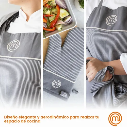 Vista 2 de MasterChef Chef Apron for Men & Women, Cooking Apron for the Kitchen & BBQ Grilling