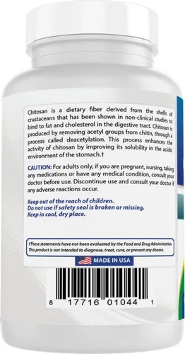 Vista 7 de Best Naturals- Quitosano- 500 mg- 120 Tabletas