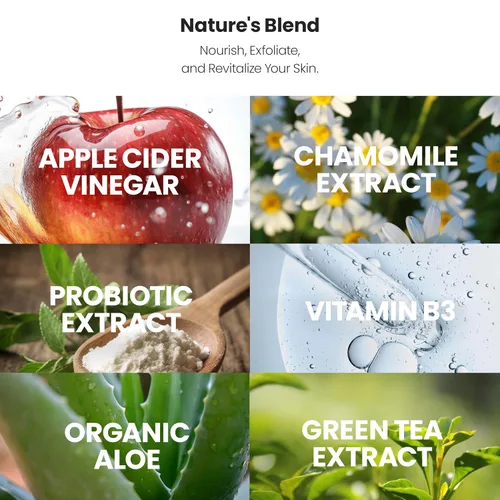 Vista 6 de Crema facial de vinagre de sidra de manzana, hidratante, alivio del enrojecimiento, loción hidratante facial para piel seca, grasa, sensible, té