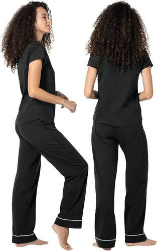 Vista 2 de PajamaGram PJs For Women Set - Women Pajamas, Short Sleeve, 100% Cotton