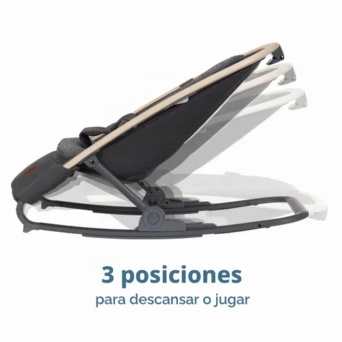 Vista 5 de Maxi-Cosi Kori - Asiento mecedor de bebé 2 en 1 para bebés, silla mecedora para bebé, silla gorila portátil, grafito clásico