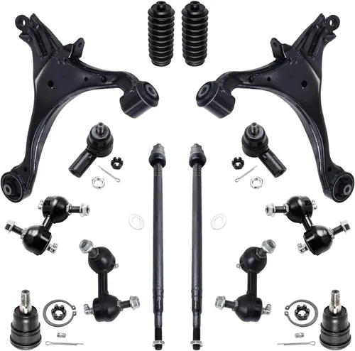 Vista 56 de Detroit Axle - Kit de suspensión frontal de 15 piezas para Jeep Grand Cherokee 99-04 1999 2000 2001 2002 2003 2004, brazos de control superior e