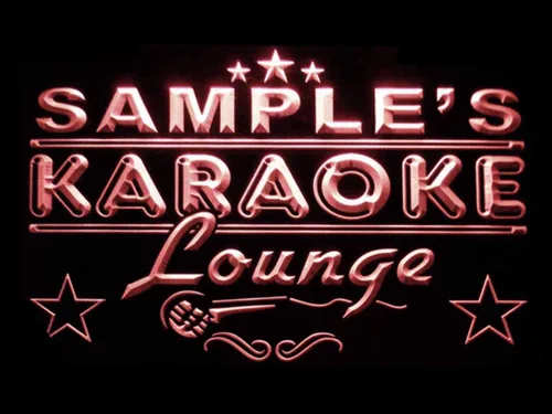 Vista 10 de ADVPRO pk-tm Nombre Personalizado Karaoke Lounge Bar Cerveza Neon Sign Azul