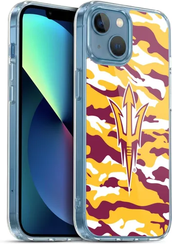 Vista 117 de Head Case Designs Funda de gel ASU Camou con licencia oficial de la Universidad Estatal de Arizona [protección de grado militar] compatible