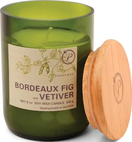 Vista 10 de Paddywax Eco Green Collection - Vela de mezcla de cera de soja en tarro de vidrio, aroma a limón Meyer, recipiente verde con tapa de madera, 8 onzas