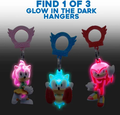 Vista 8 de Just Toys LLC Ganchos para mochila Sonic The Hedgehog, Multi, 4 pulg.