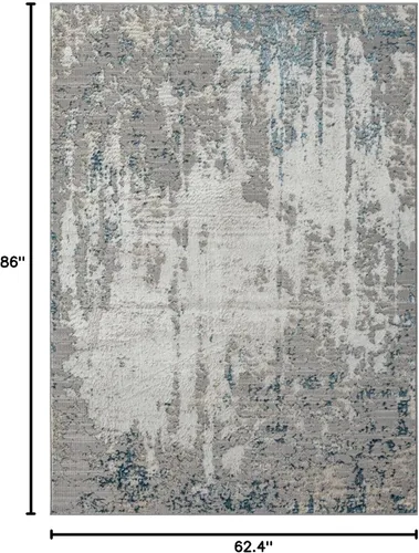 Vista 2 de LUXE WEAVERS Florance Collection 86572 - Alfombra moderna azul de 5 x 7