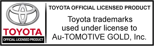 Vista 3 de Au-TOMOTIVE GOLD Placa de matrícula con logotipo dual para Toyota TRD Pro (negro)