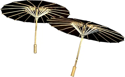 Vista 35 de TJ Global Paquete de 2 paraguas chinos japoneses para niños, 22 pulgadas, para bodas, fotografías, disfraces, cosplay, decoración y otros eventos, 2