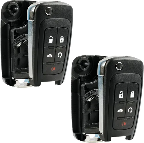 Vista 7 de Reemplazo para Buick Chevrolet GMC 2010-2019 5-Botón Flip Blade Key Remote Shell Case OHT01060512