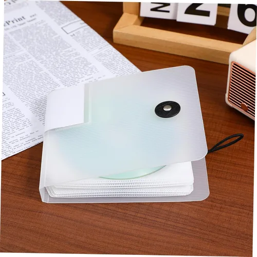Vista 5 de SUPVOX Estuche de almacenamiento con soporte de CD 12 Capacidad Cd Bag DVD Case Secure Buckle Design