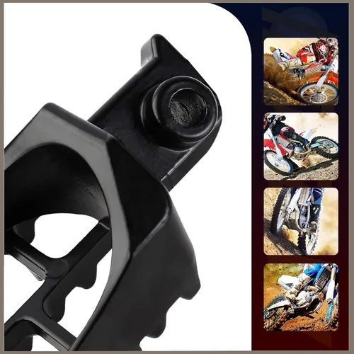 Vista 3 de FLYPIG Estriberas de aluminio Reposapiés Reposapiés para Dirt Bike 50 70 90 110 PW50 TW200 XR50R XR70 CRF50 CRF50F CRF70 CRF70F CRF80F CRF100F Negro