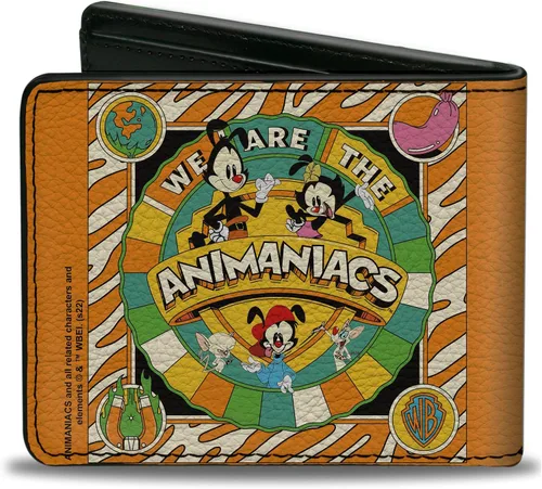 Vista 2 de Cartera Bifold PU Animaniacs Somos el Grupo Animaniacs Pose Naranja Blanco, Animaniacs
