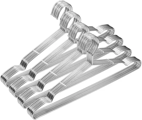 Vista 8 de Perchas de metal resistentes para armario, de acero inoxidable, de 16.5 pulgadas, paquete de 30