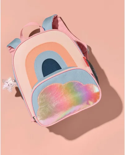 Vista 3 de Skip Hop Sparks Mochila para niños pequeños, preescolar de 3 a 4 años, arcoíris