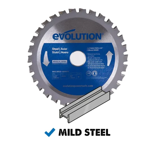 Vista 2 de Evolution Power Tools 5-3/8BLADEST Hoja de sierra de corte de acero, 5-3/8 pulgadas x 30 dientes