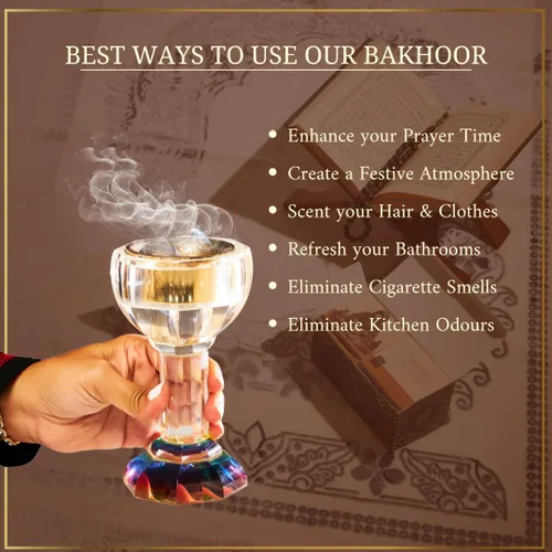 Vista 6 de Dukhni Maamoul Bakhoor Variedad Box & Attar Oil Set Auténtico Incienso árabe y aceites de fragancia 20 piezas bakhoor y 6 attares Lujosos aromas