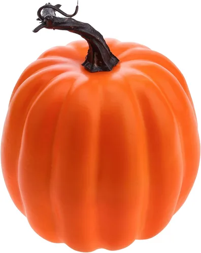 Vista 10 de Woration Calabaza blanca falsa artificial de 5 pulgadas, decoración de calabaza de Halloween de Acción de Gracias, modelo de comida realista