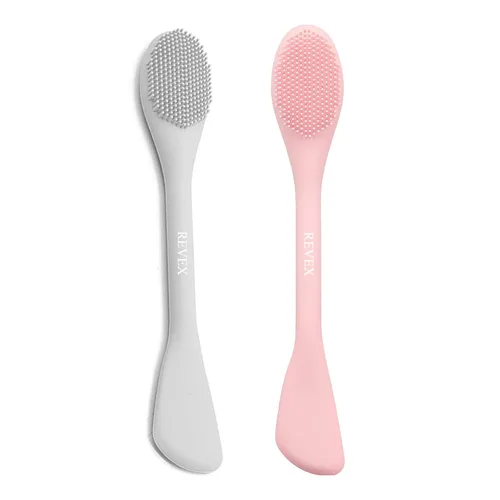 Vista 9 de REVEX Aplicador de máscara facial de silicona, limpiador facial, exfoliante de poros, 2 cepillos de limpieza de poros, cepillos de limpieza facial
