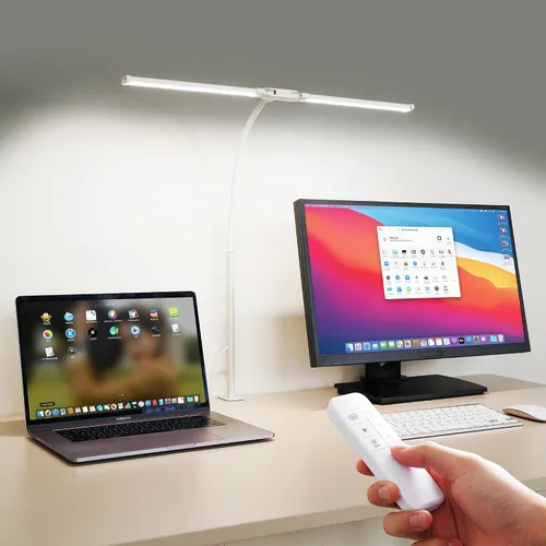 Vista 11 de Lámpara de escritorio LED FAPEMIH para oficina y hogar, luz de escritorio ajustable y flexible para el cuidado de los ojos con 5 modos y 10 ajustes