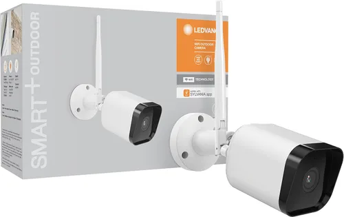 Vista 10 de LEDVANCE Cámara inteligente WiFi para exteriores con batería, audio bidireccional, video HD y sensor, compatible con Alexa y Google, resistente a