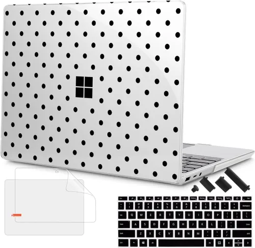 Vista 10 de Tuiklol Funda para portátil Microsoft Surface Go 3/2 / 1 de 12.4 pulgadas, carcasa rígida de plástico con protector de pantalla y cubierta Keyborad