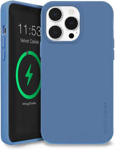 Vista 8 de VELVET CAVIAR Funda de silicona MagSafe compatible con iPhone 14 Pro Max, anillo magnético integrado, forro de microfibra