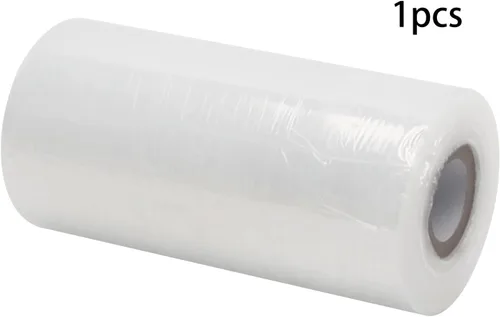 Vista 3 de Othmro Películas elásticas preestiradas, 1 rollo de películas elásticas de plástico transparente para mudanza y embalaje, envoltura elástica, 5.91