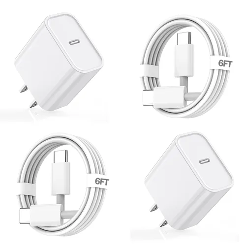 Vista 8 de Cargador rápido para iPhone, cargador de iPhone de 10 pies, bloque de carga súper rápida con cable USB C a Lightning de 10 pies tipo C, enchufe